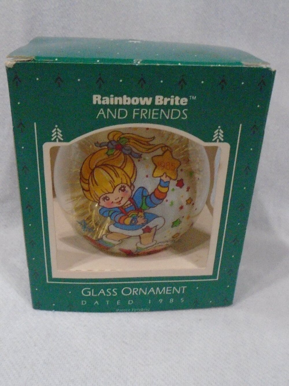 1985 Rainbow Brite and Friends Hallmark Keepsake Glass Ornament